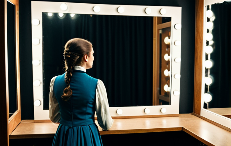 **

"A theater actor backstage, fully clothed in a classic stage costume, appropriate attire, focused and preparing with vocal exercises. Dimly lit dressing room with a makeup mirror, safe for work, professional, perfect anatomy, natural proportions, high quality, family-friendly environment. The scene captures the anticipation before a performance, emphasizing dedication and professionalism. Modest clothing."

**