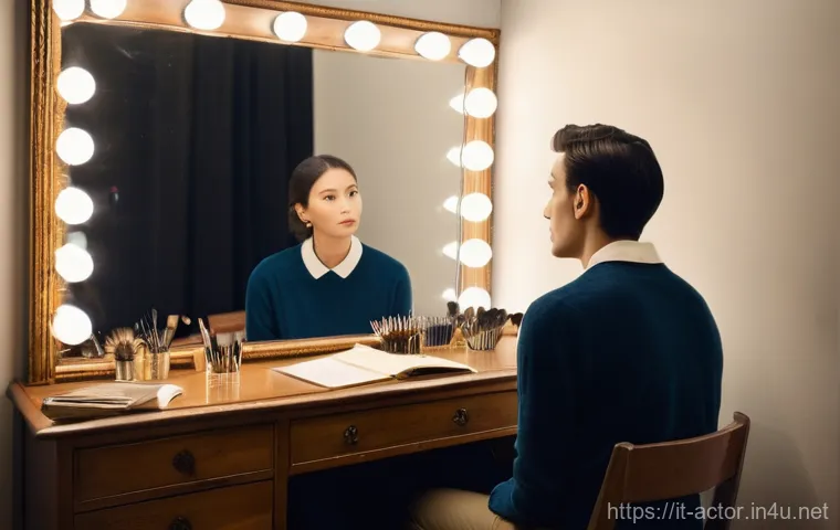 연극배우와 관객 피드백 수집 - **"Dialogue for Development: The Feedback Loop"**: A dynamic and engaging scene set in a modern, sty...